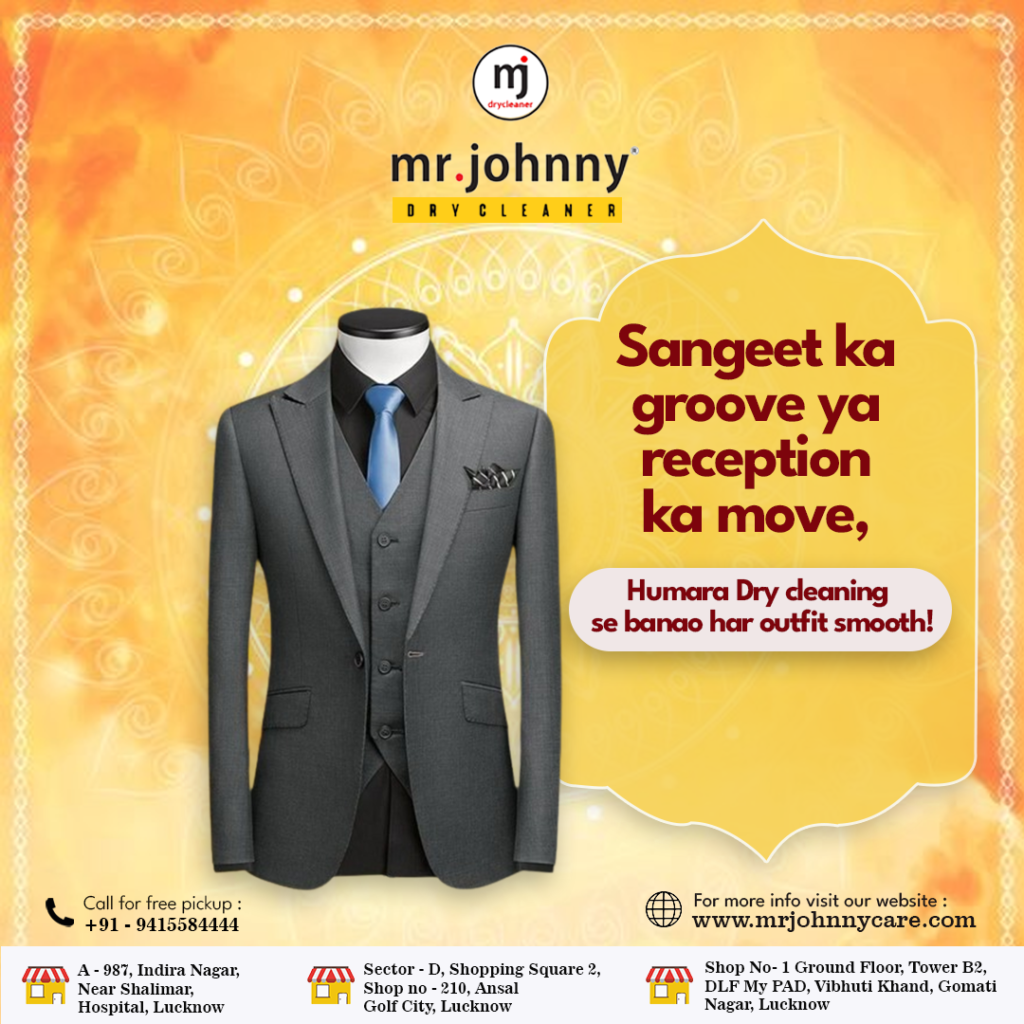 Discovering Wedding Suit Dry Cleaners near me upto best 20% Off with Mr. Johnny Care